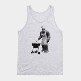 Funny Shirts Dad Shirts Funny Bigfoot Novelty Retro Vintage Graphic Grilling Shirt Fathers Day Shirt Funny BBQ Tshirts Humorous tshirt Cool Tank Top